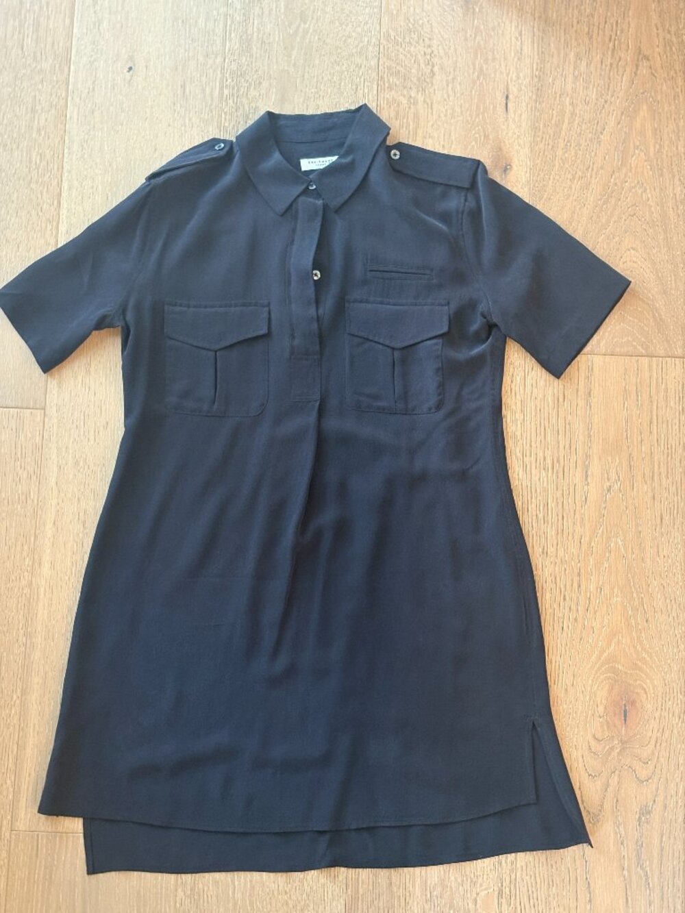 Equipment Black Silk Dress Size XS